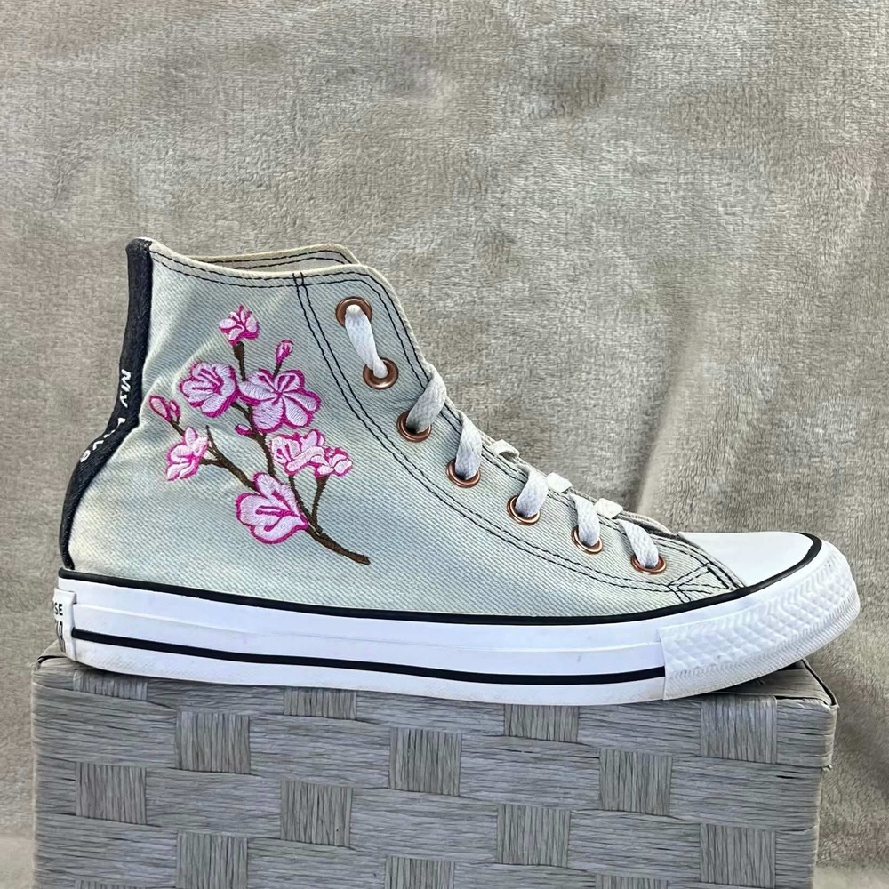 Converse Chuck Taylor All Star Cherry Blossom High Top Shoes 163038C Womens 7.5